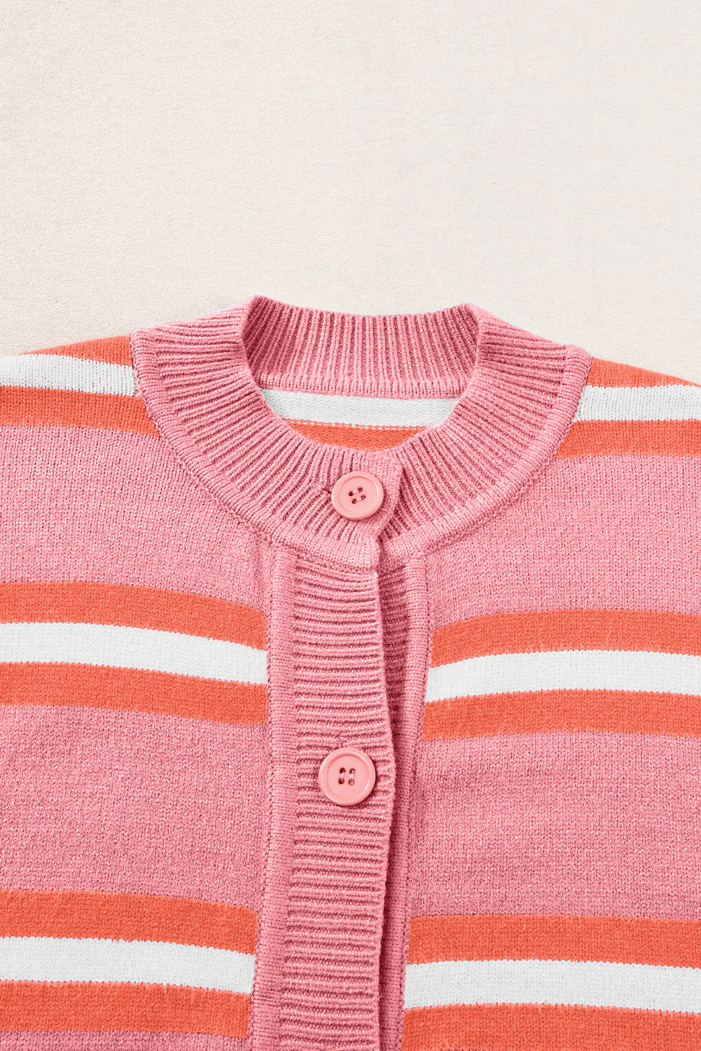 Striped Button Down Long Sleeve Cardigan - Image 9