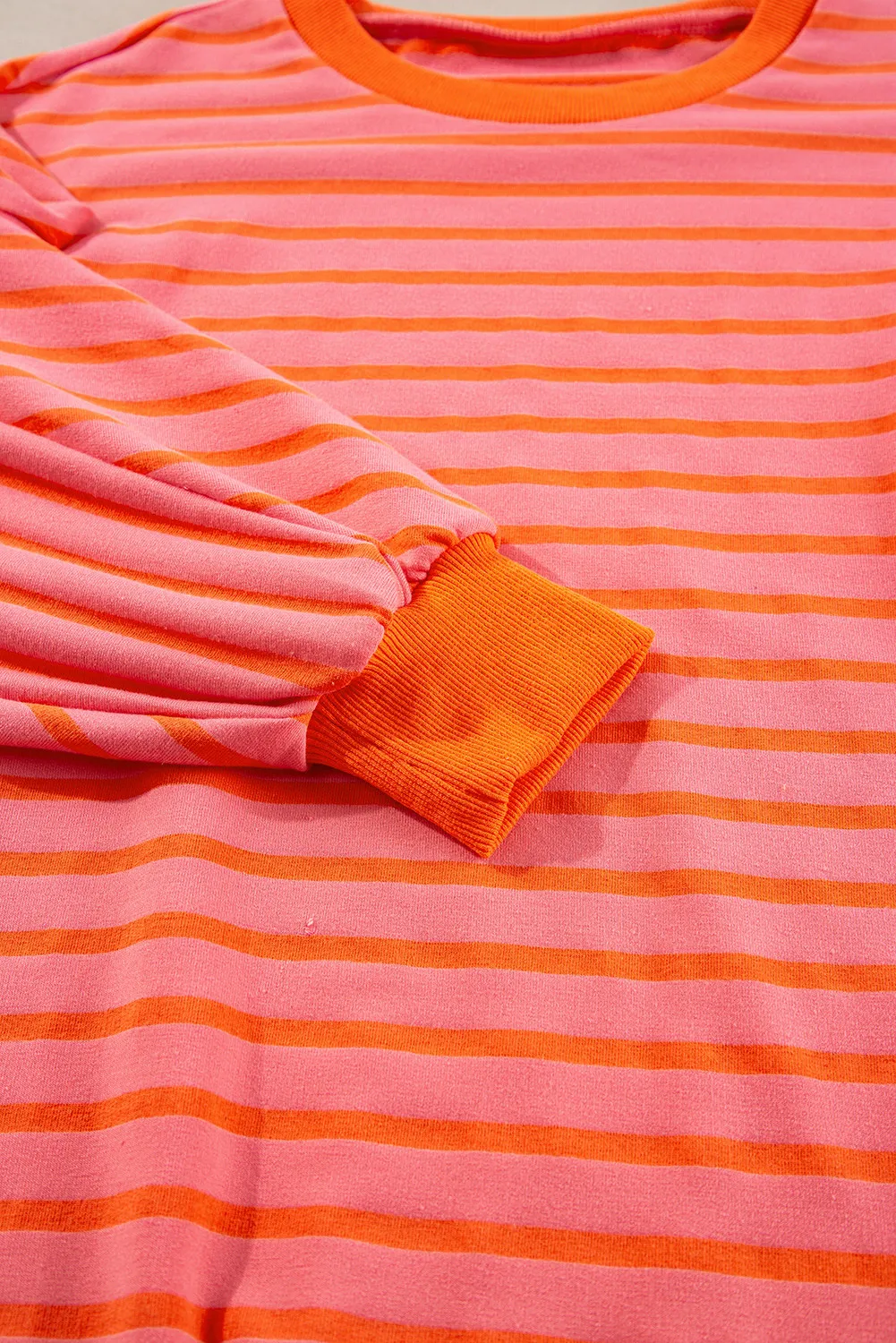 Striped Dropped Shoulder Long Sleeve Sweatshirt - Image 9
