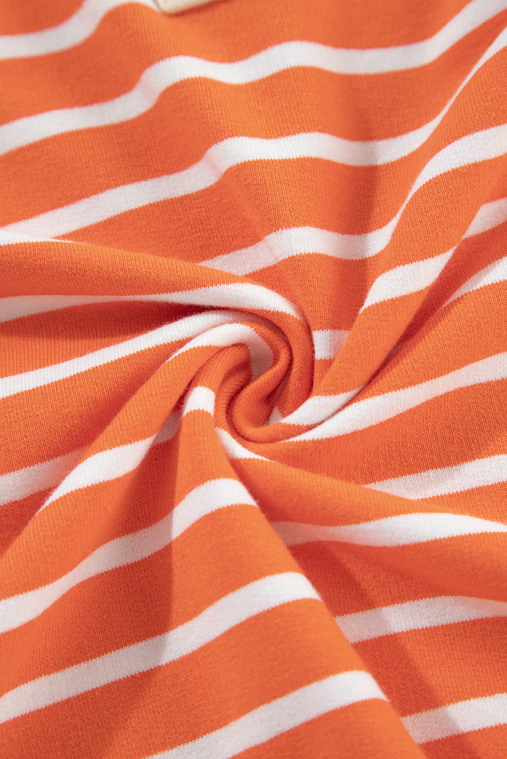 Striped Johnny Collar Long Sleeve Sweatshirt - Image 9