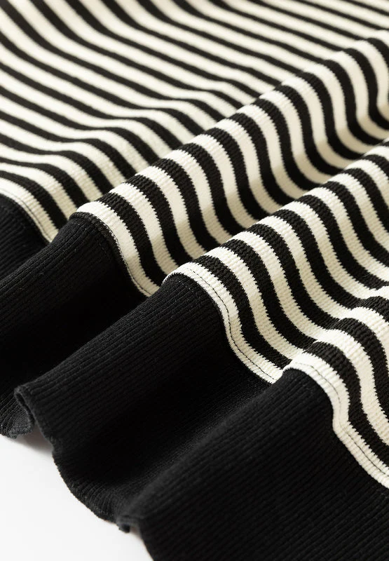 Striped Round Neck Long Sleeve Sweatshirt - Image 26