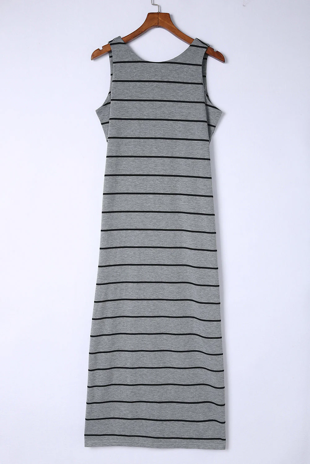 Striped Slit Sleeveless Maxi Dress - Image 12
