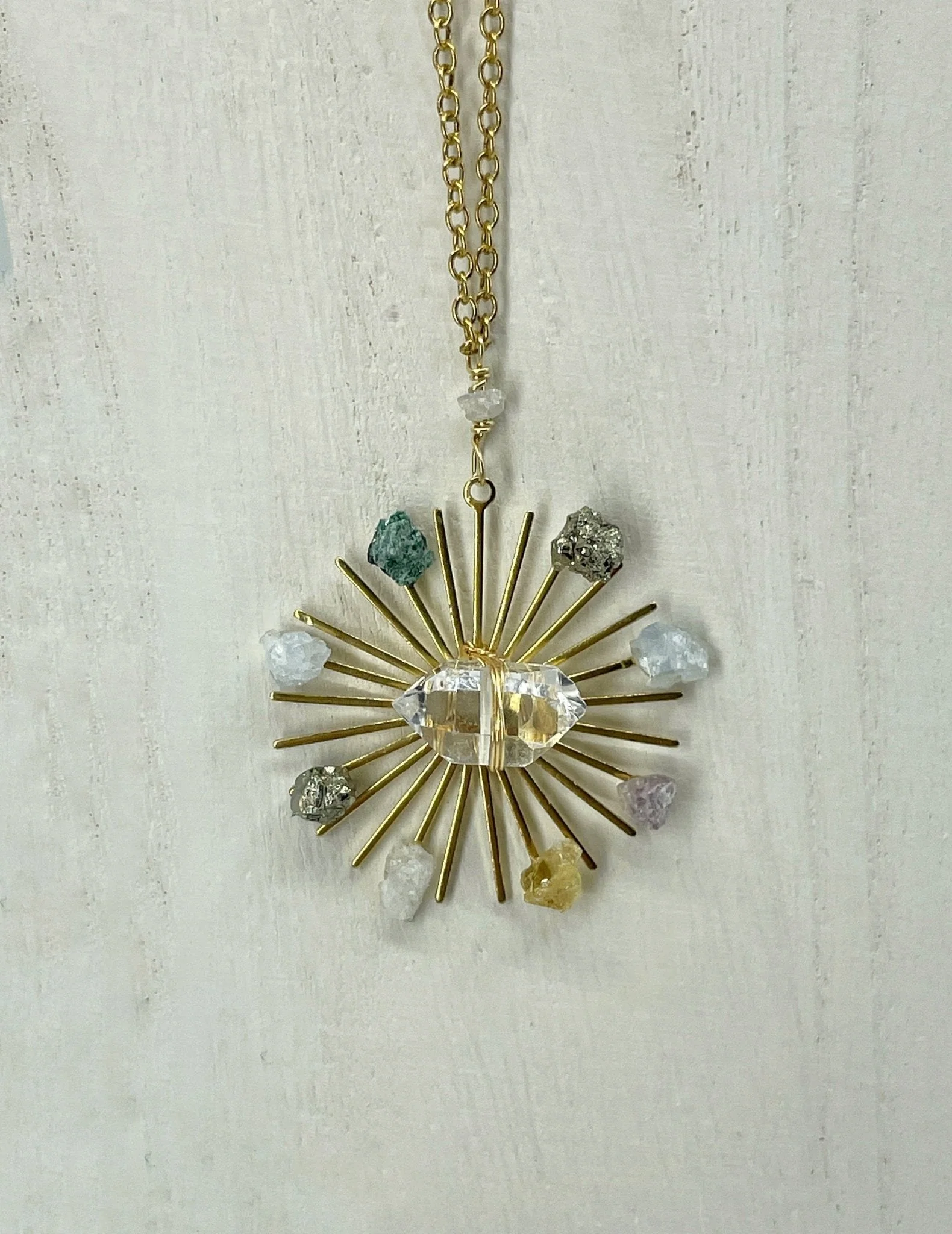 Sunburst Healing Crystal Grid Necklace by Ariana Ost - Image 2