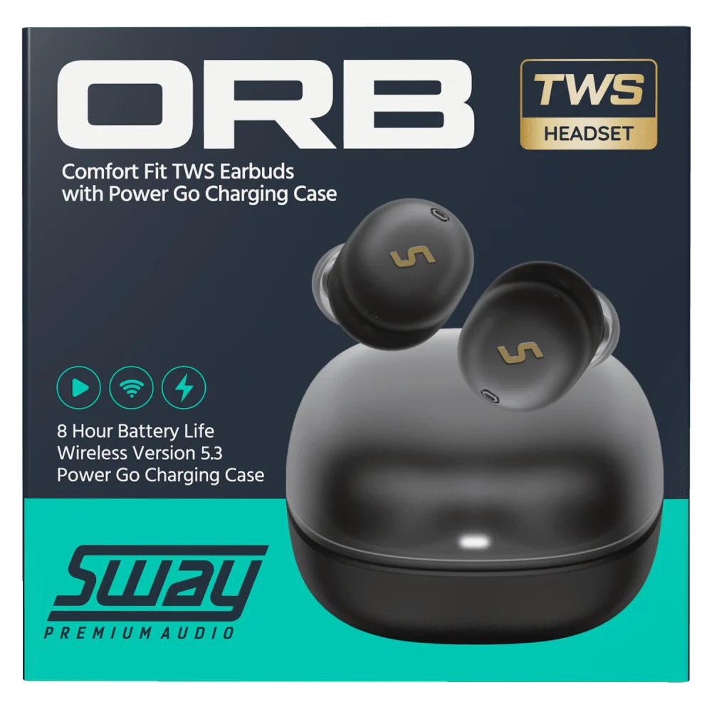 Sway Comfort Fit Ultra Portable True Wireless Headphones with Power Go Charging Case by Sway - Image 3