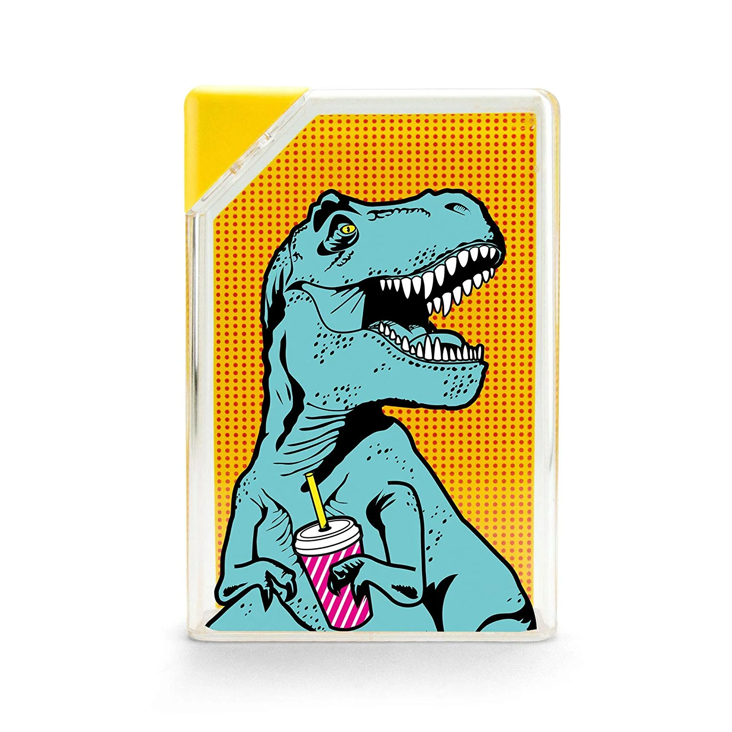 T-Rex Flask Style Pop Art Water Bottle | Flat Profile Fits in Handbag | BPA Free and Dishwasher Safe by The Bullish Store - Image 4