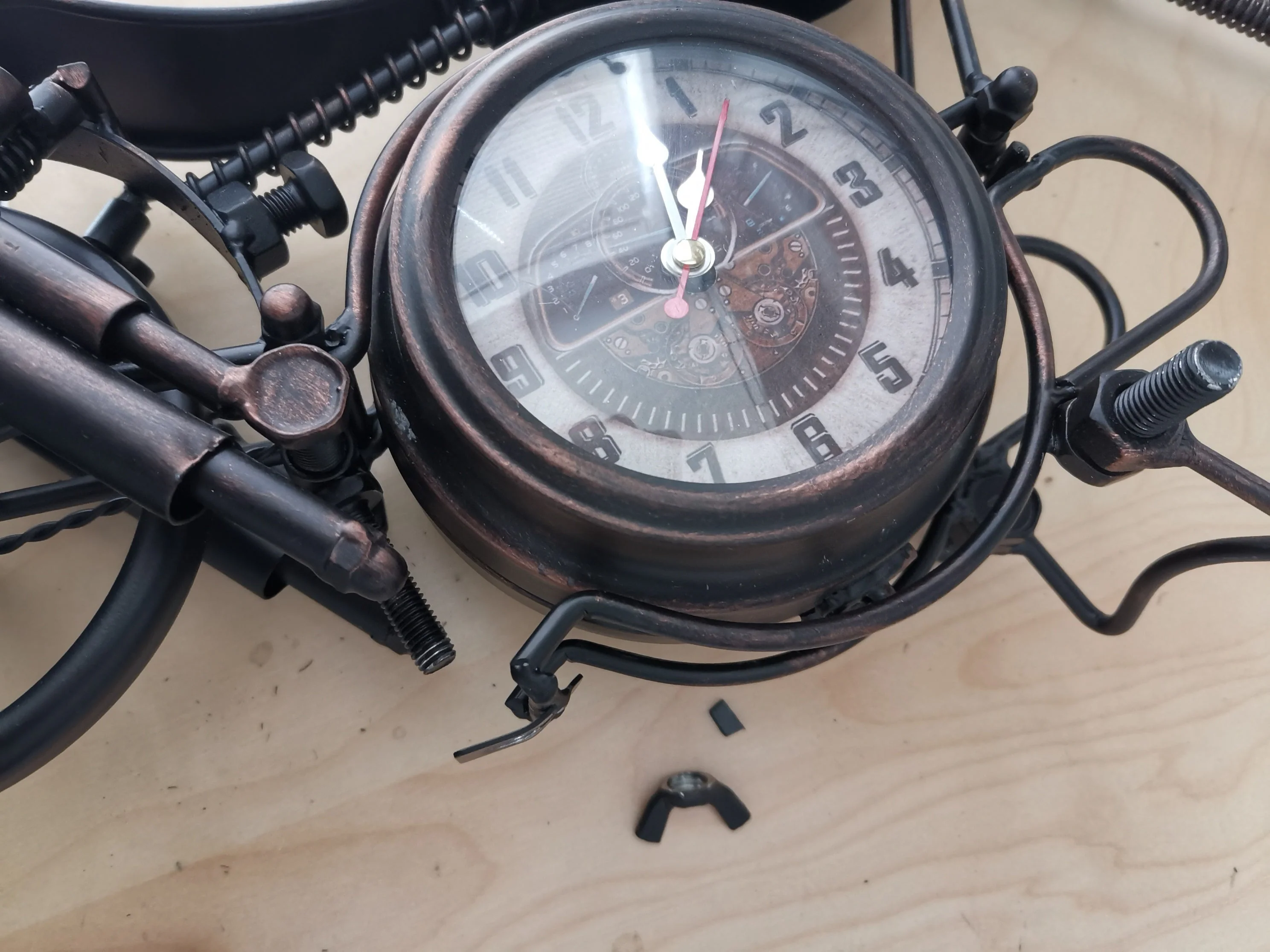 Table clock - Motorcycle Table Clock - Double-sided Table Clock by Peterson Housewares & Artwares - Image 11