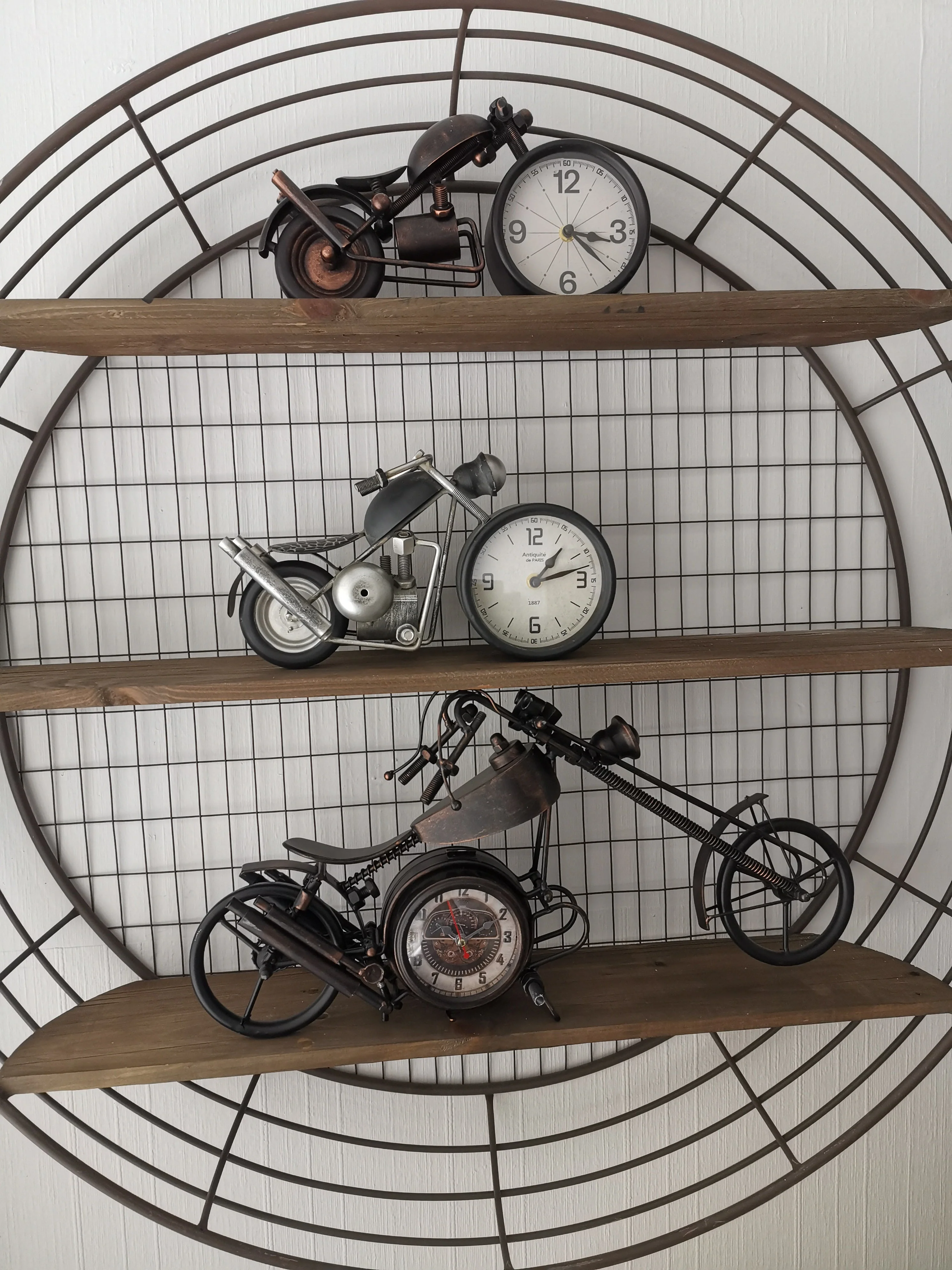 Table clock - Motorcycle Table Clock - Double-sided Table Clock by Peterson Housewares & Artwares - Image 6