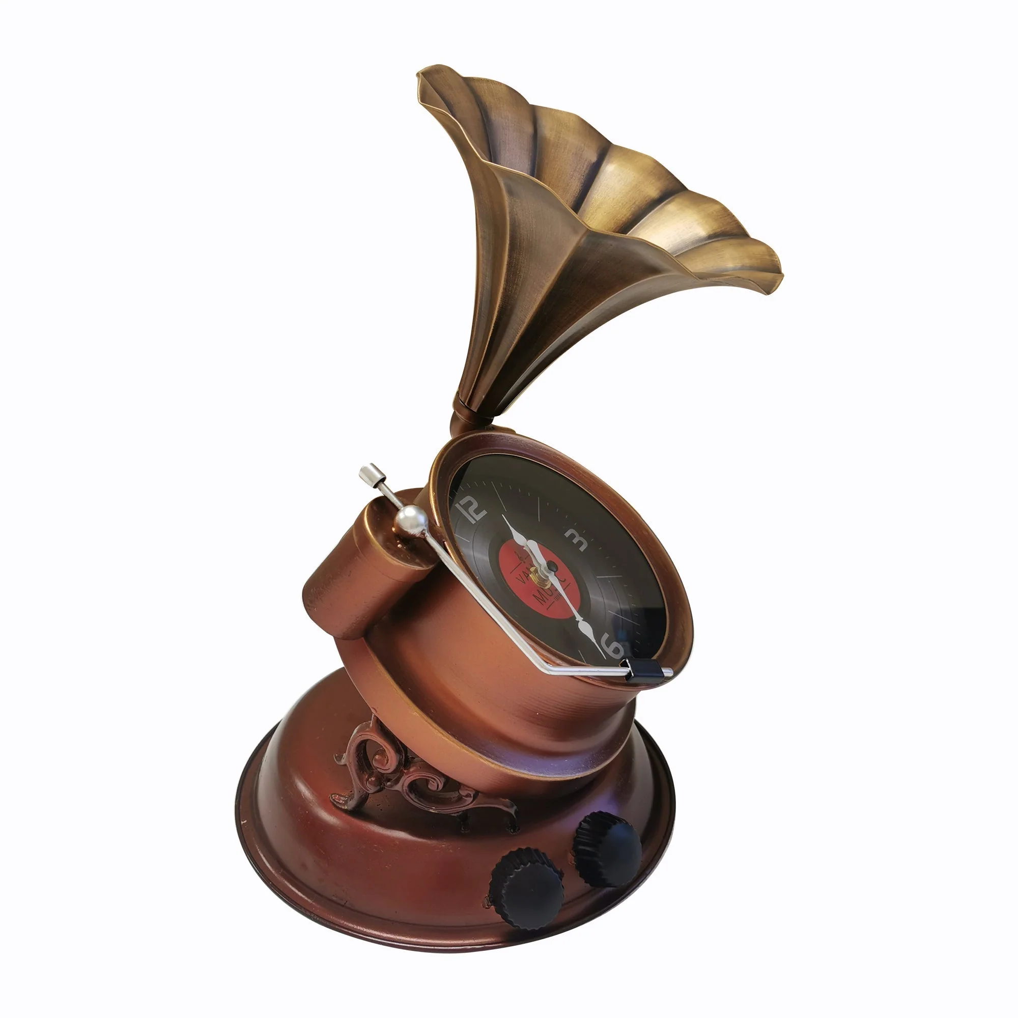 Table clock - Phonograph Table Clock by Peterson Housewares & Artwares - Image 3