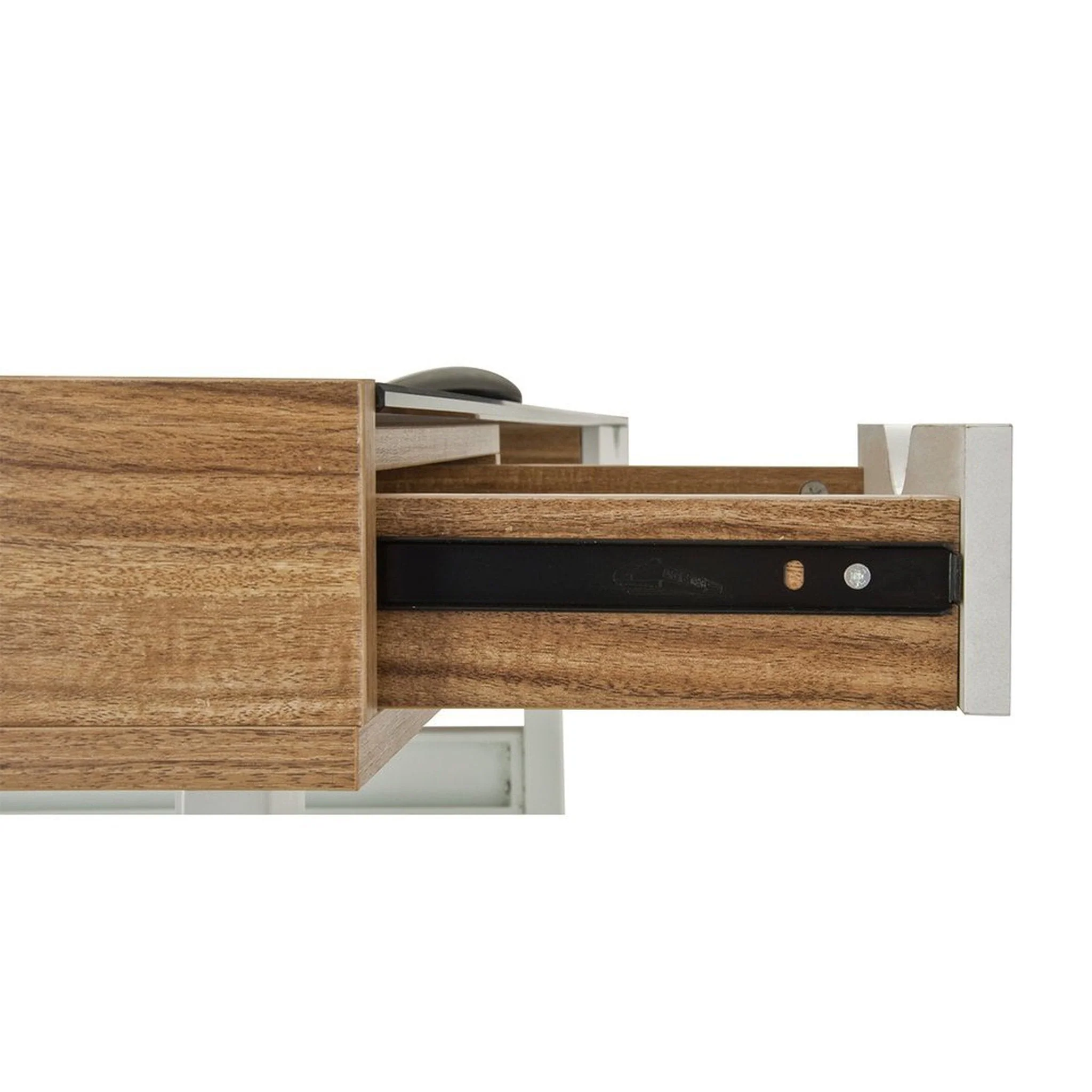 Techni Mobili Compact Computer Desk with Multiple Storage, Walnut by Level Up Desks - Image 10