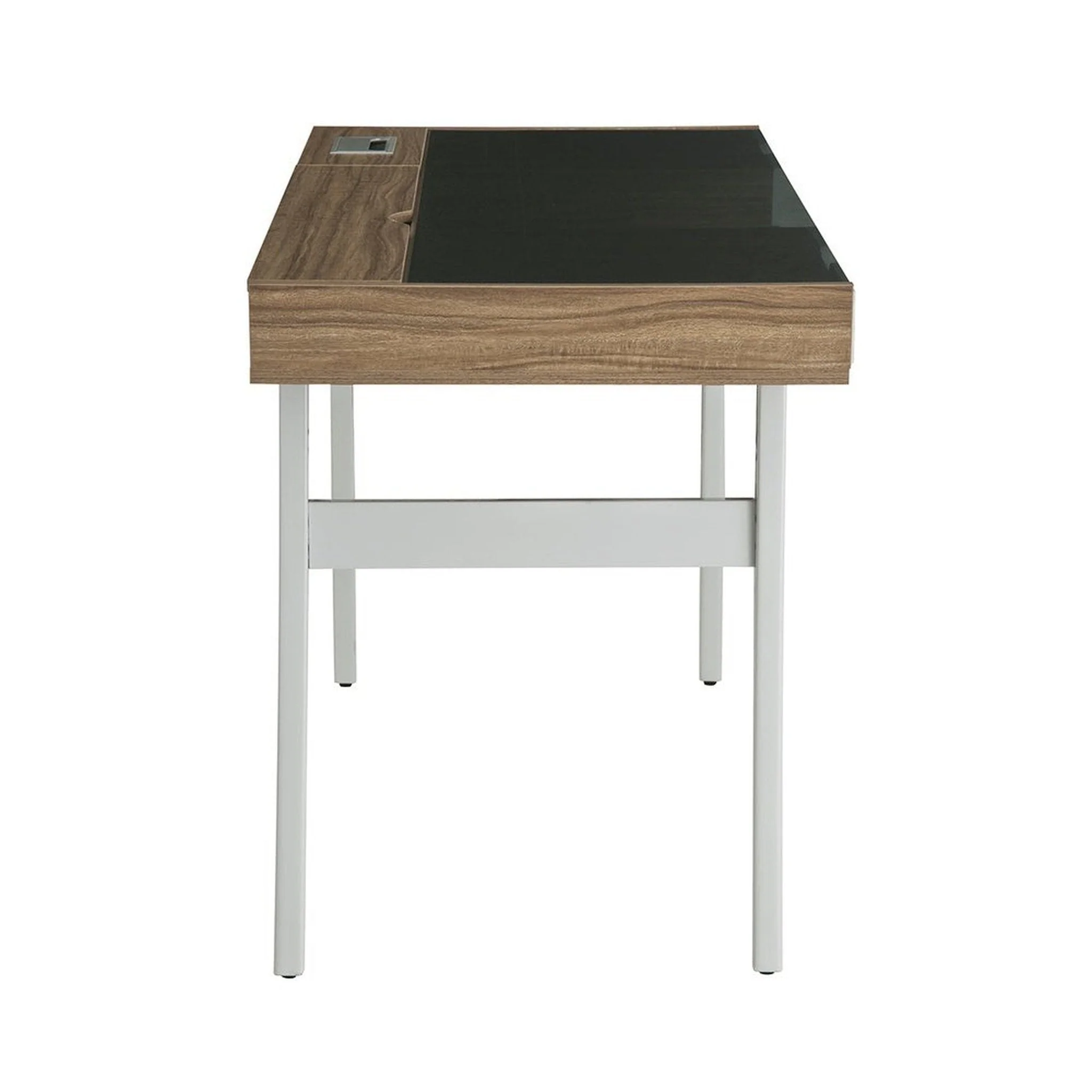 Techni Mobili Compact Computer Desk with Multiple Storage, Walnut by Level Up Desks - Image 7