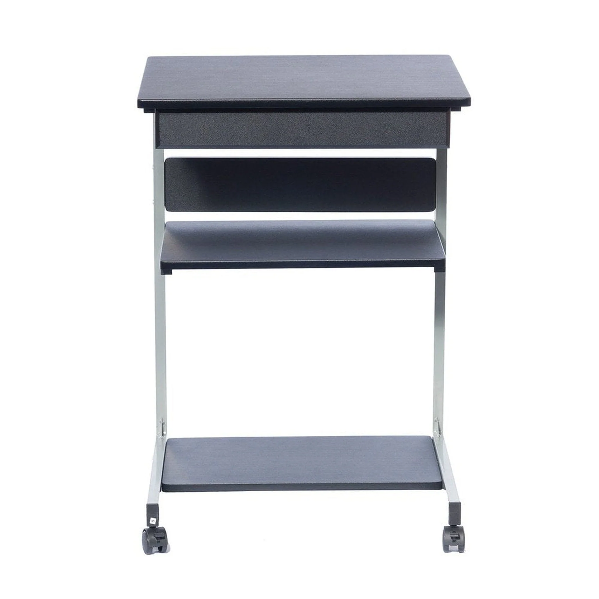 Techni Mobili Rolling Laptop Cart with Storage, Graphite by Level Up Desks - Image 2