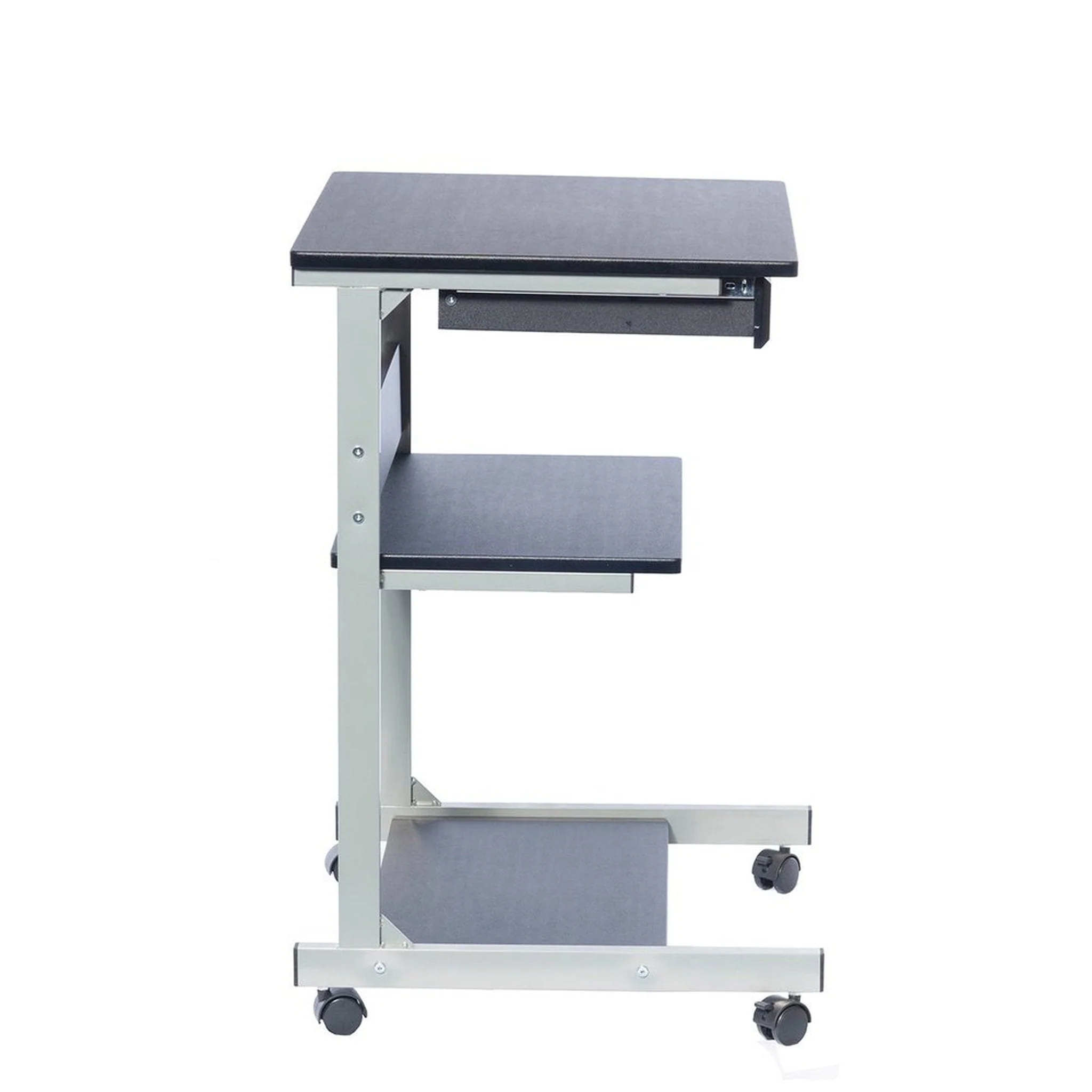 Techni Mobili Rolling Laptop Cart with Storage, Graphite by Level Up Desks - Image 4