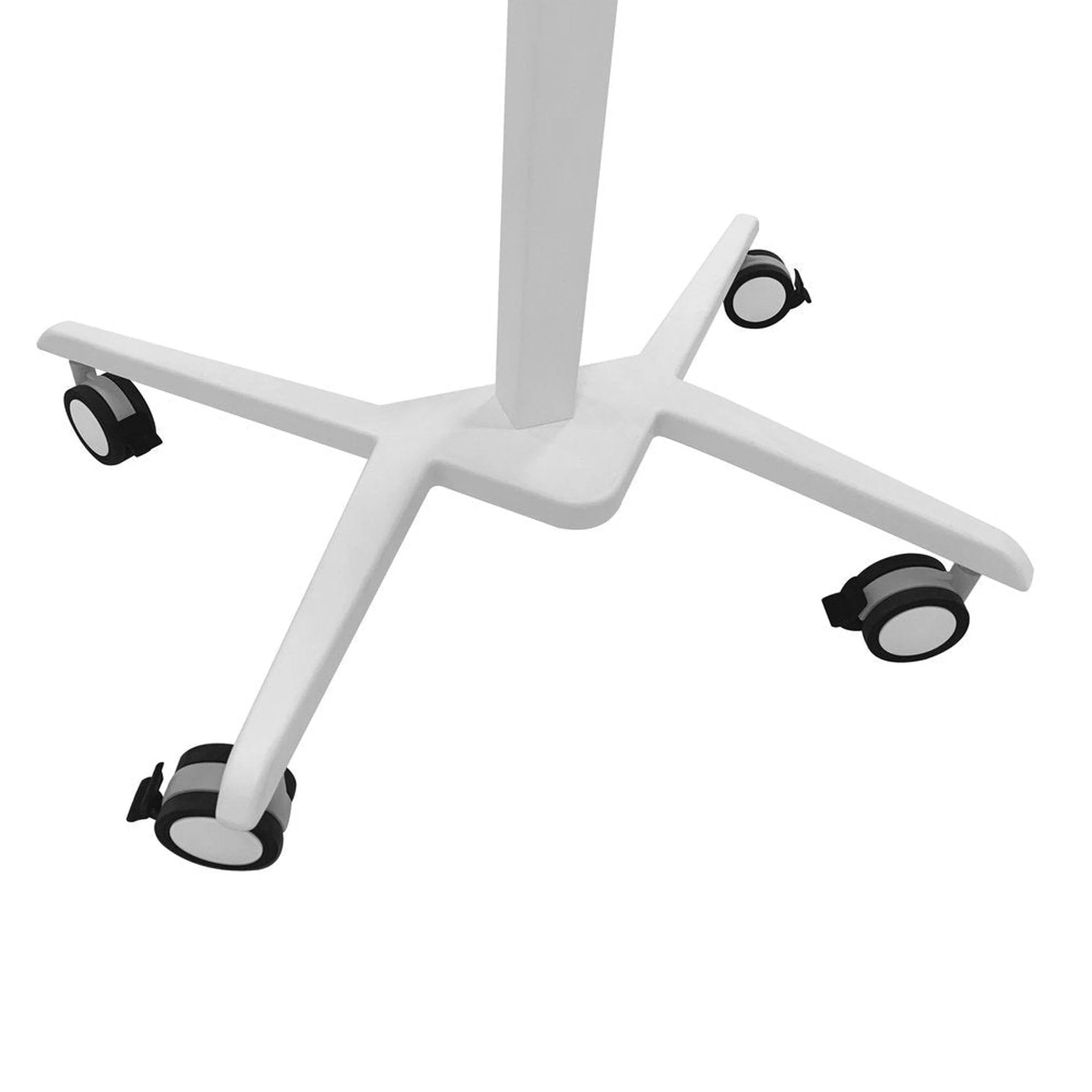 Techni Mobili White Sit to Stand Mobile Laptop Computer Stand with Height Adjustable and Tiltable Tabletop by Level Up Desks - Image 14