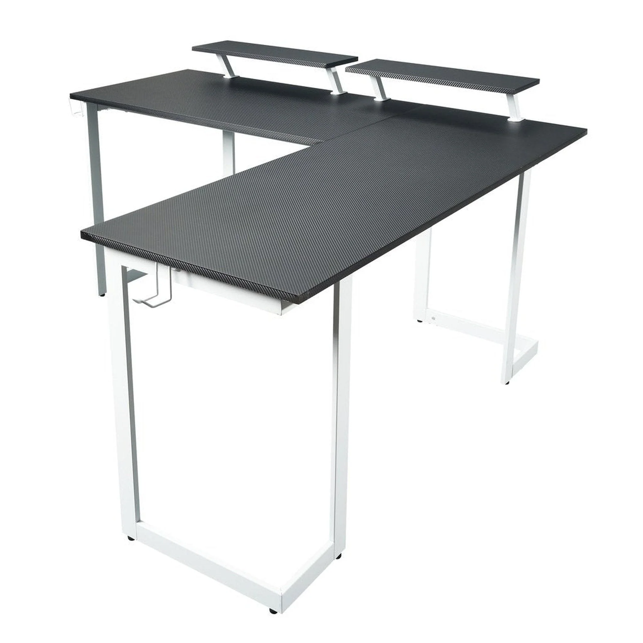 Techni Sport Warrior L-Shaped Gaming Desk, White by Level Up Desks - Image 10
