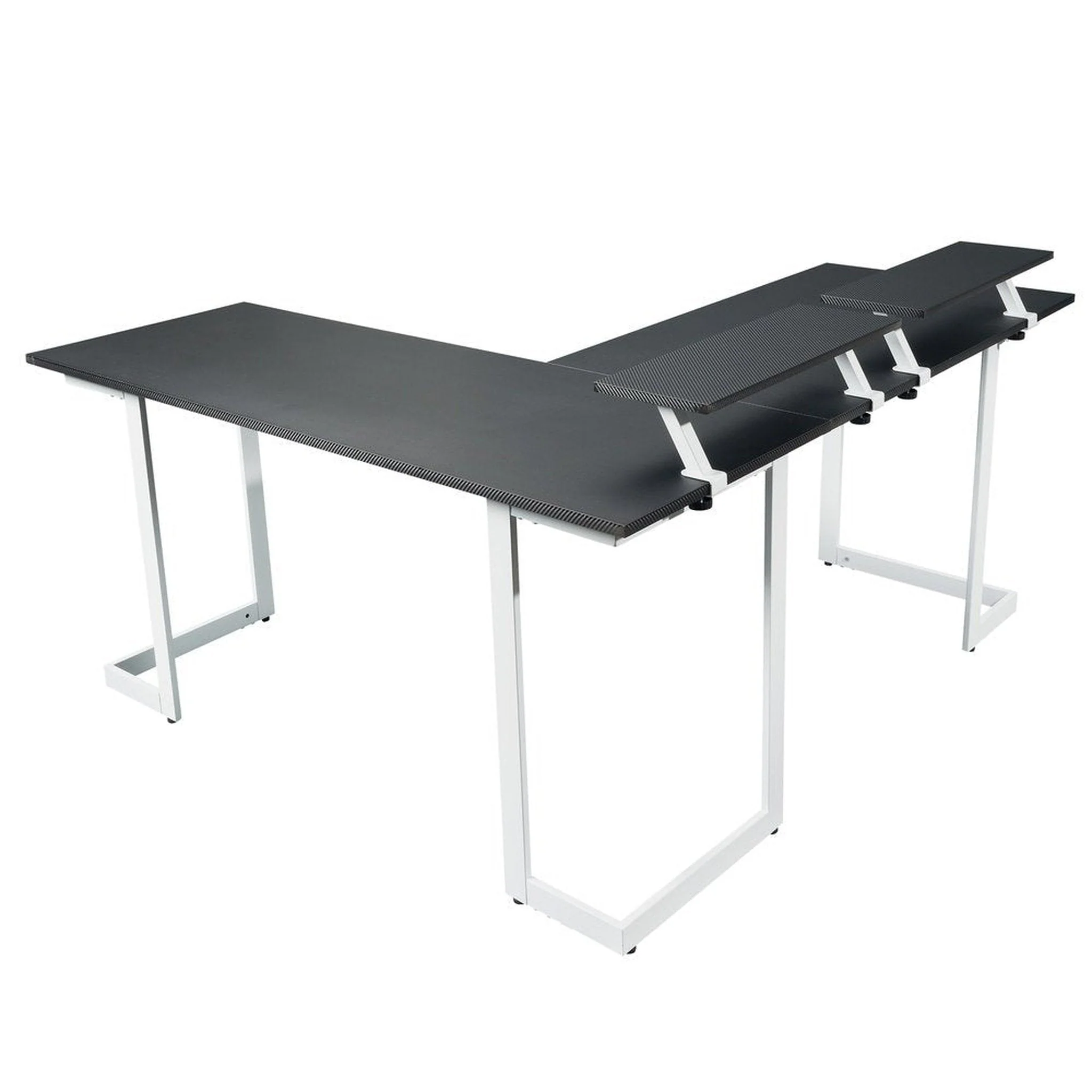 Techni Sport Warrior L-Shaped Gaming Desk, White by Level Up Desks - Image 2