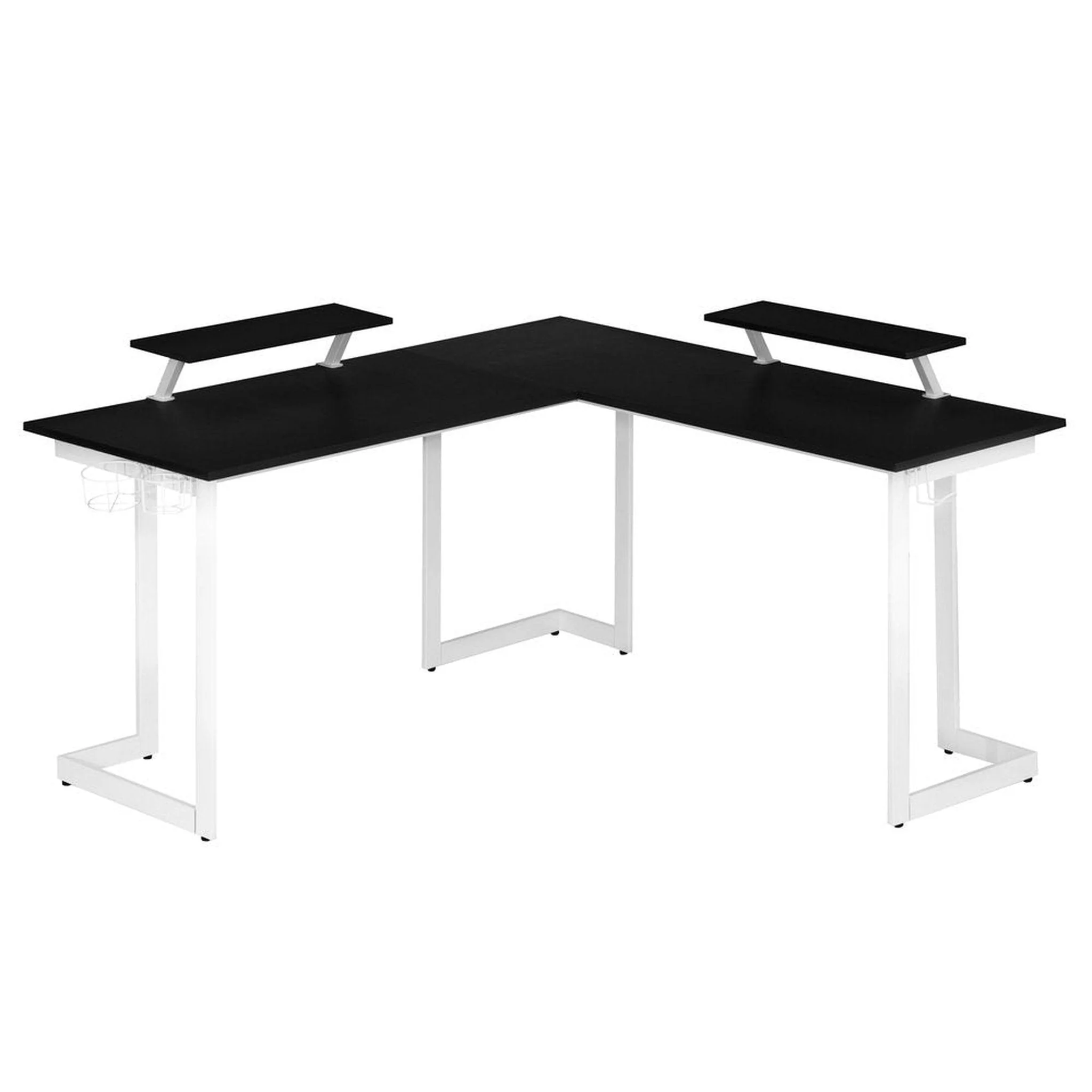 Techni Sport Warrior L-Shaped Gaming Desk, White by Level Up Desks - Image 4