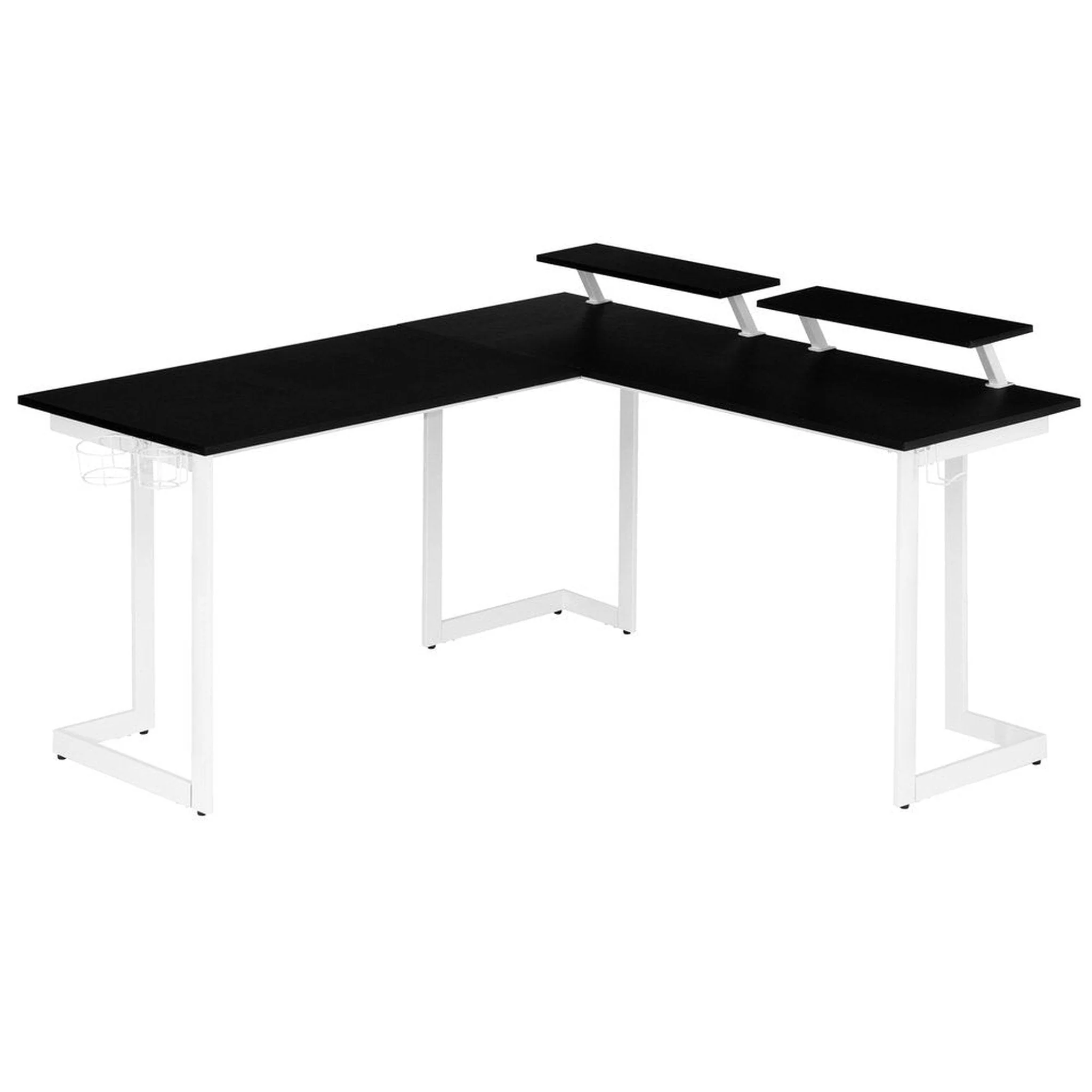 Techni Sport Warrior L-Shaped Gaming Desk, White by Level Up Desks - Image 8