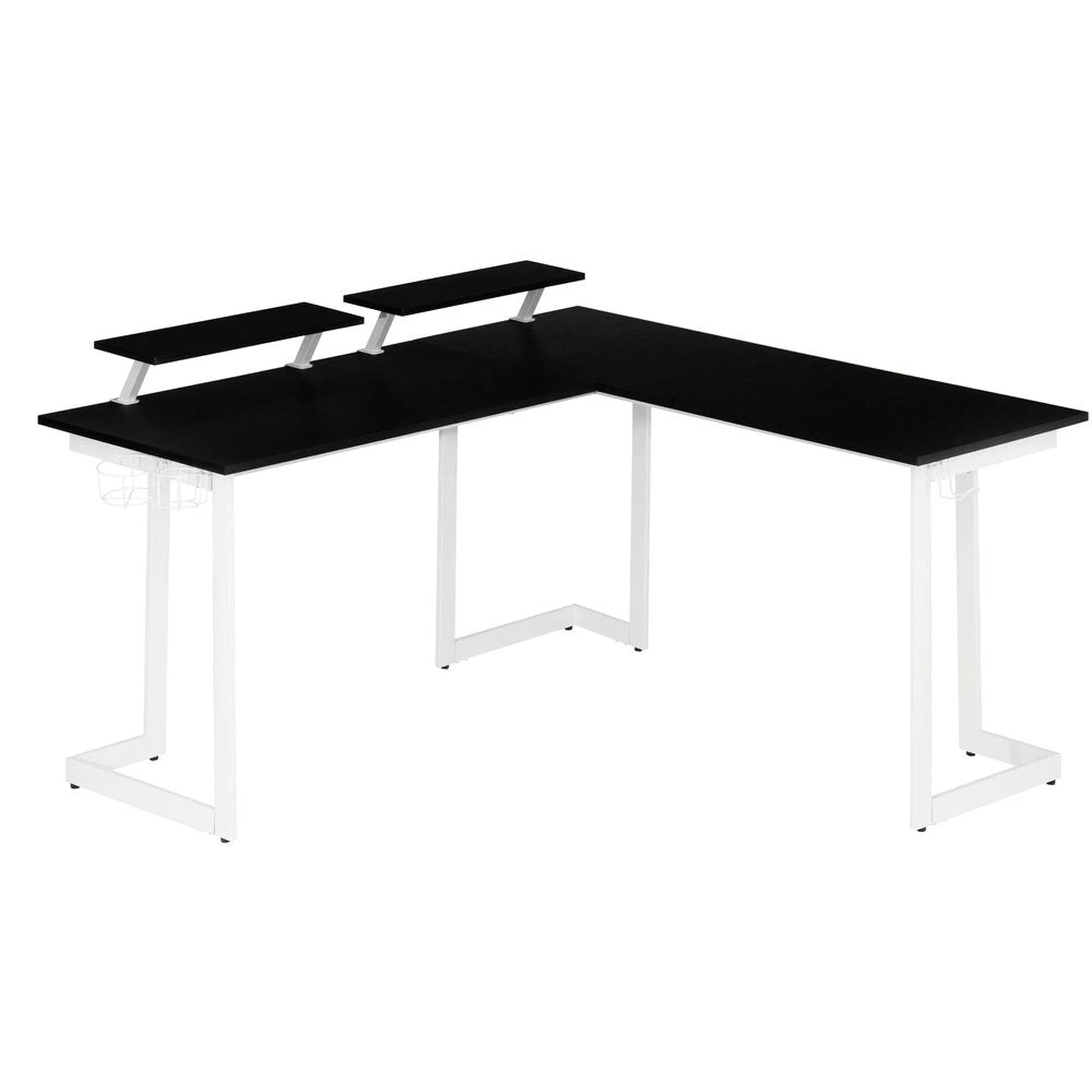 Techni Sport Warrior L-Shaped Gaming Desk, White by Level Up Desks - Image 9