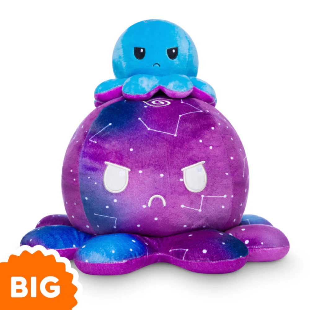 TeeTurtle Big Reversible Octopus: Blue Gradient + Galaxy (Big) - Image 4