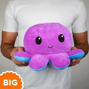 TeeTurtle Big Reversible Octopus: Pink/Aqua (Big) - Image 2