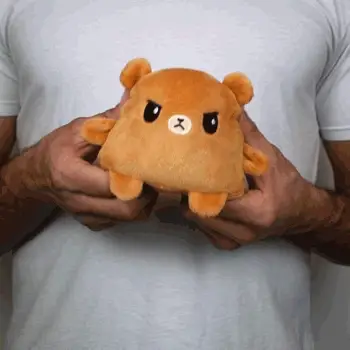TeeTurtle Reversible Bear: Brown Plushmate (Mini) - Image 2