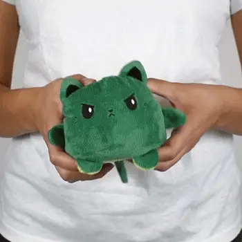 TeeTurtle Reversible Cat: Avo-Cat-O Plushmate (Mini) - Image 2