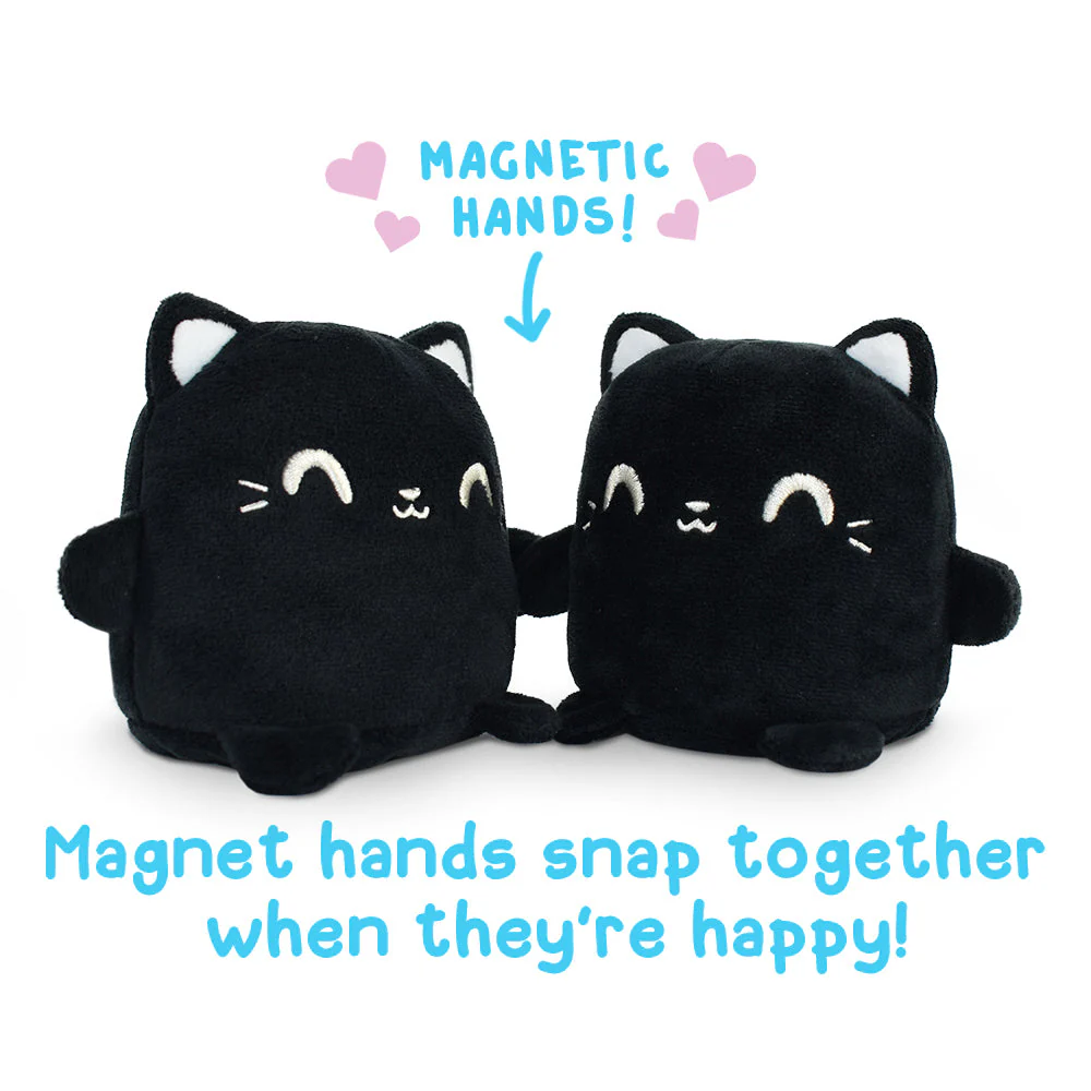 TeeTurtle Reversible Cat: Black Plushmate (Mini) - Image 3