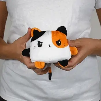 TeeTurtle Reversible Cat: Calico Plushmate (Mini) - Image 2