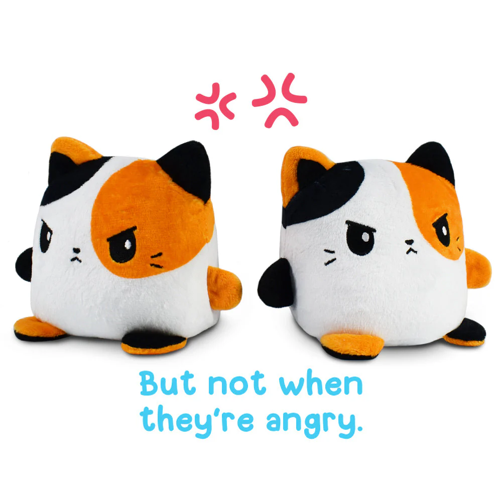TeeTurtle Reversible Cat: Calico Plushmate (Mini) - Image 4