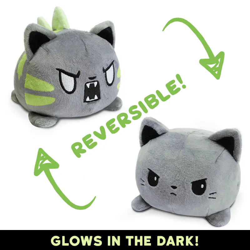 TeeTurtle Reversible Catzilla: Gray Glow (Mini) - Image 3