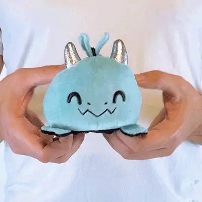 TeeTurtle Reversible Dragon: Blue/Black (Mini) - Image 2