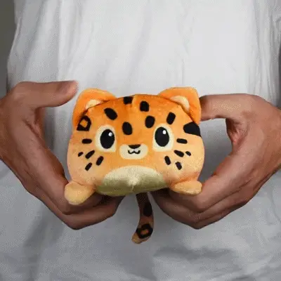 TeeTurtle Reversible Leopard: Orange (Mini) - Image 2