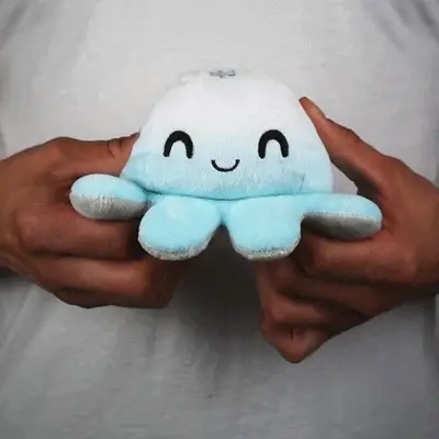 TeeTurtle Reversible Octopus: Snowflake/Sad Cloud (Mini) - Image 2