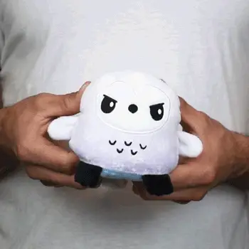 TeeTurtle Reversible Owl: Blue/Purple Plushmate (Mini) - Image 2