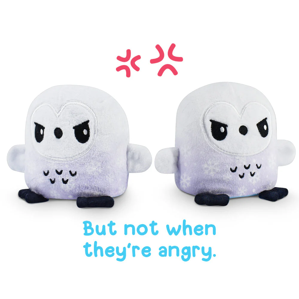 TeeTurtle Reversible Owl: Blue/Purple Plushmate (Mini) - Image 3