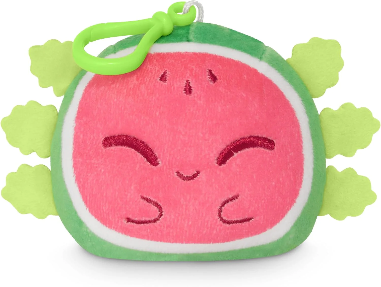 TeeTurtle Reversible Plushies Keychain: Watermelon Axolotl - Image 2