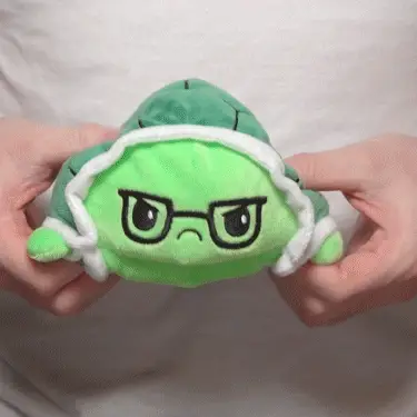 TeeTurtle Reversible Turtle: Green Glasses (Mini) - Image 2