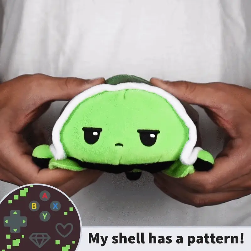 TeeTurtle Reversible Turtle: Video Game/Green (Mini) - Image 2
