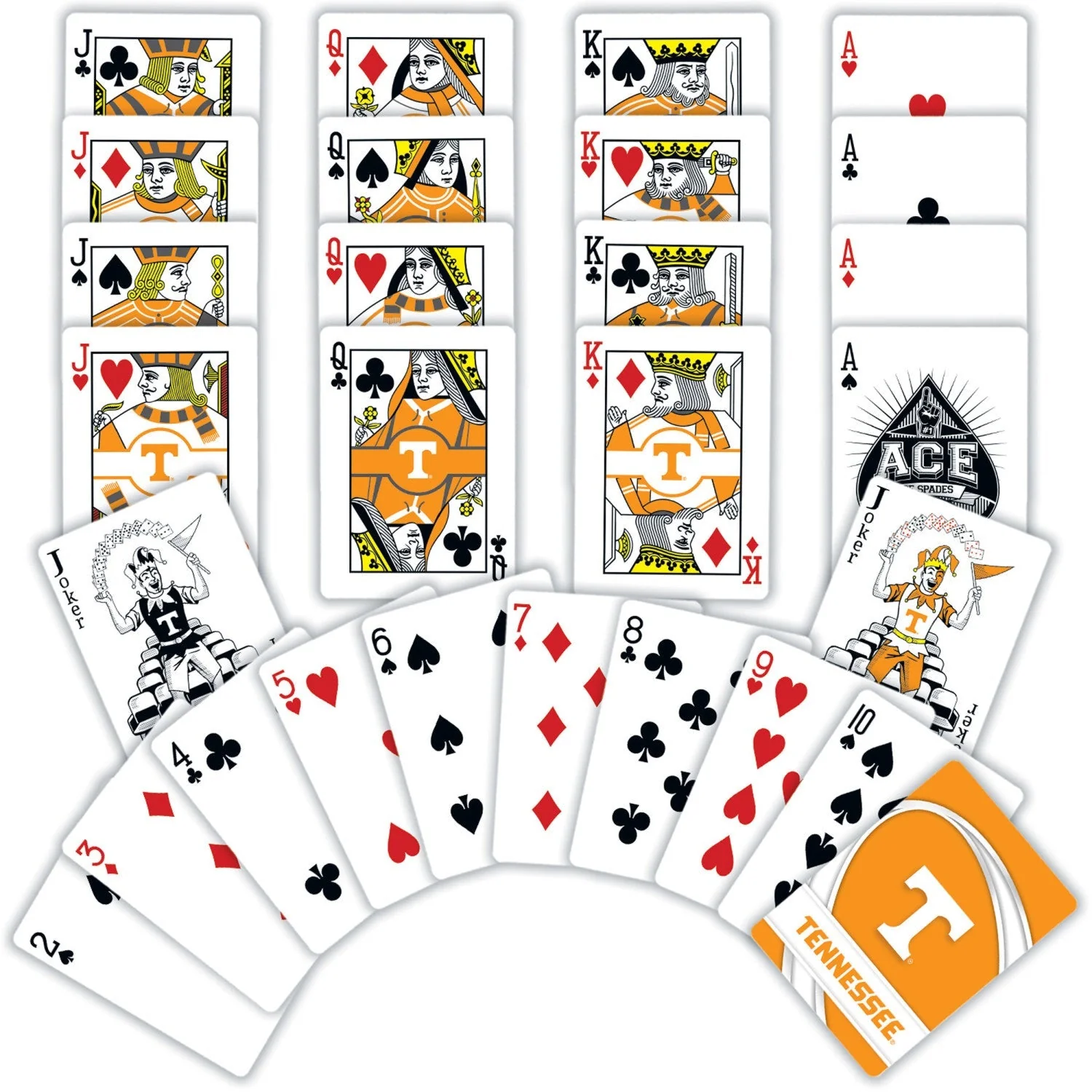 Tennessee Volunteers Playing Cards - 54 Card Deck by MasterPieces Puzzle Company INC - Image 2