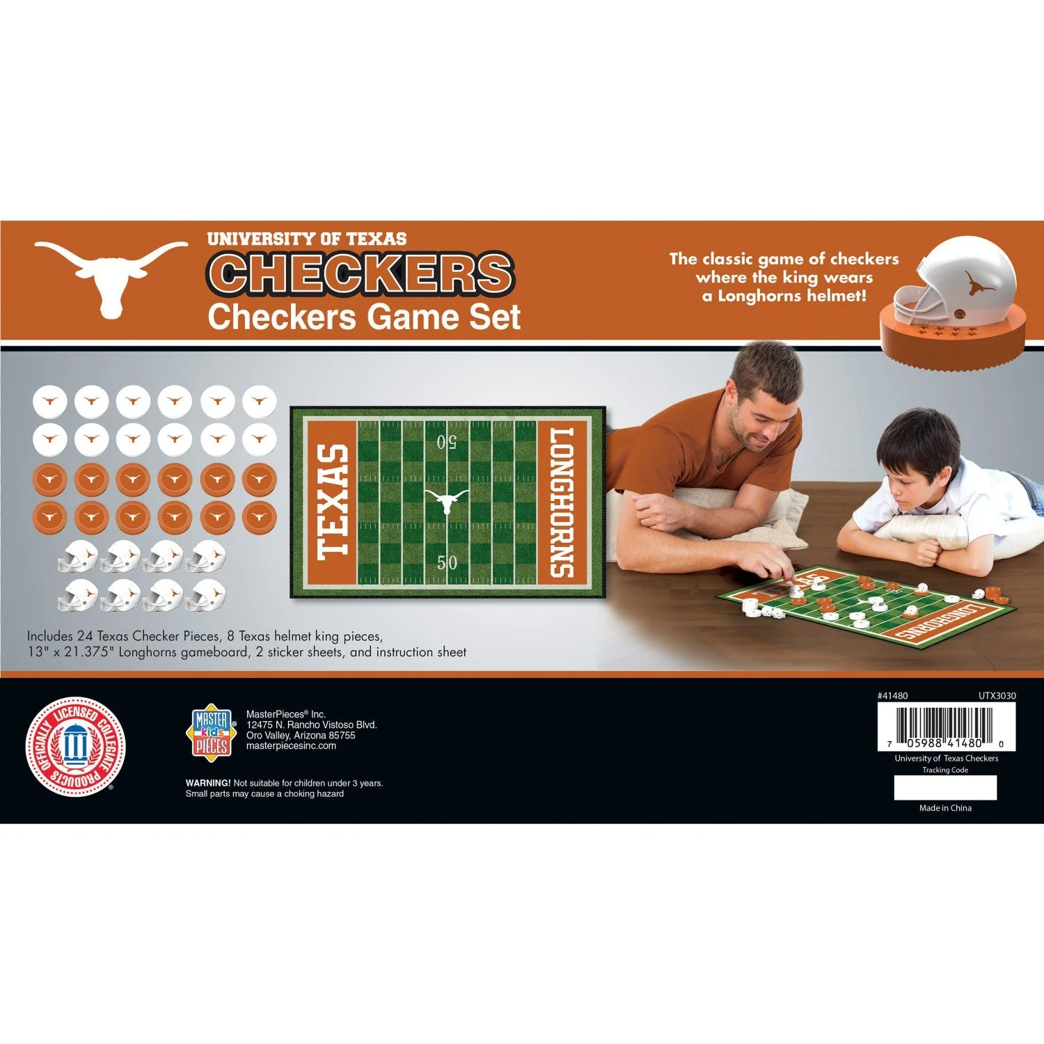 Texas Longhorns Checkers Board Game by MasterPieces Puzzle Company INC - Image 3
