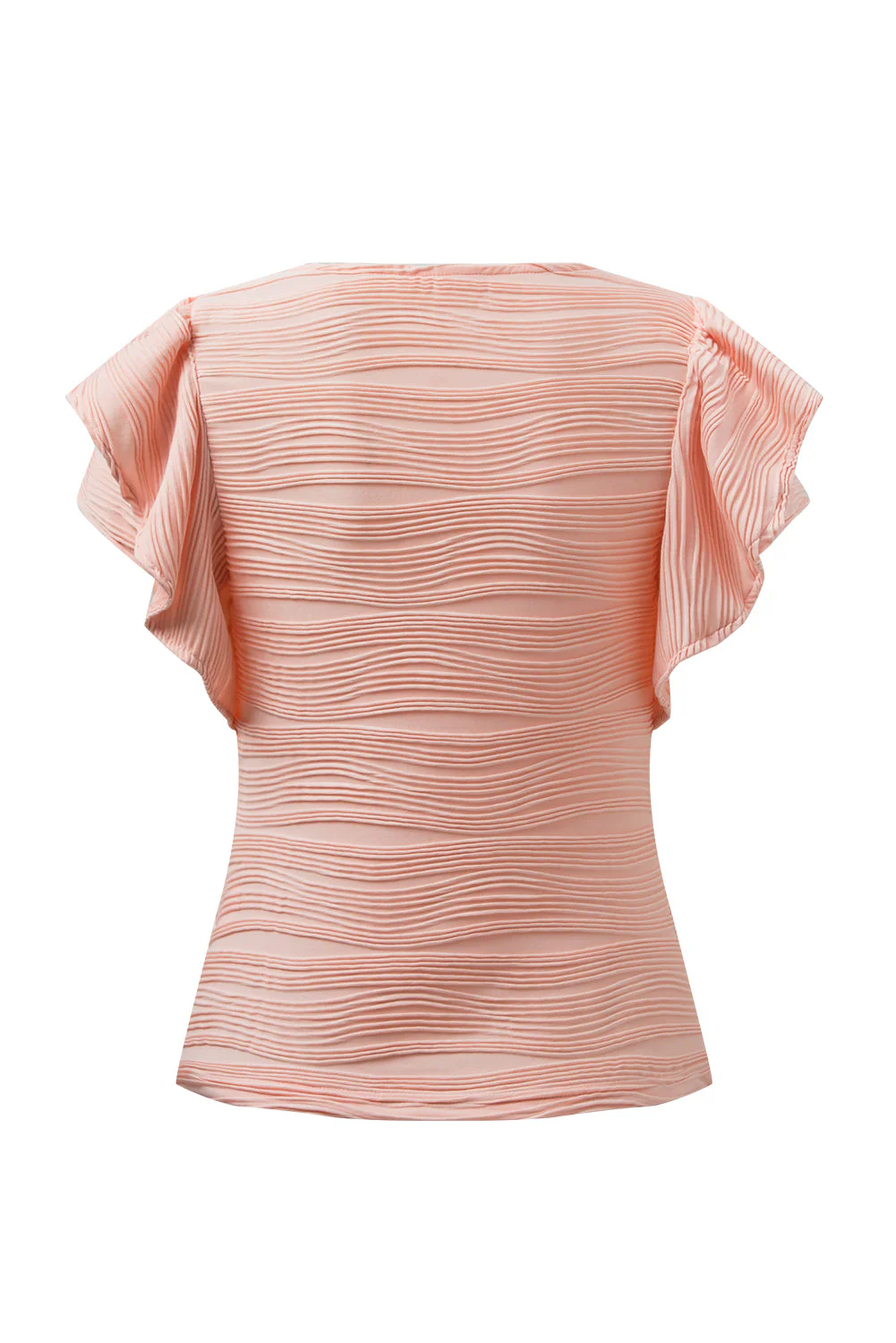 Textured Round Neck Cap Sleeve Top - Image 27