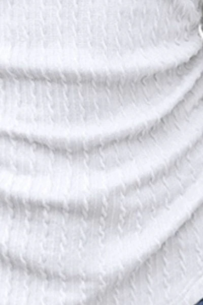 Textured Ruched V-Neck Long Sleeve T-Shirt - Image 11