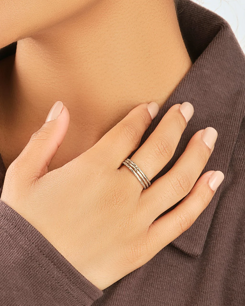 Textured Triple Band Ring Set by Sterling Forever - Image 8