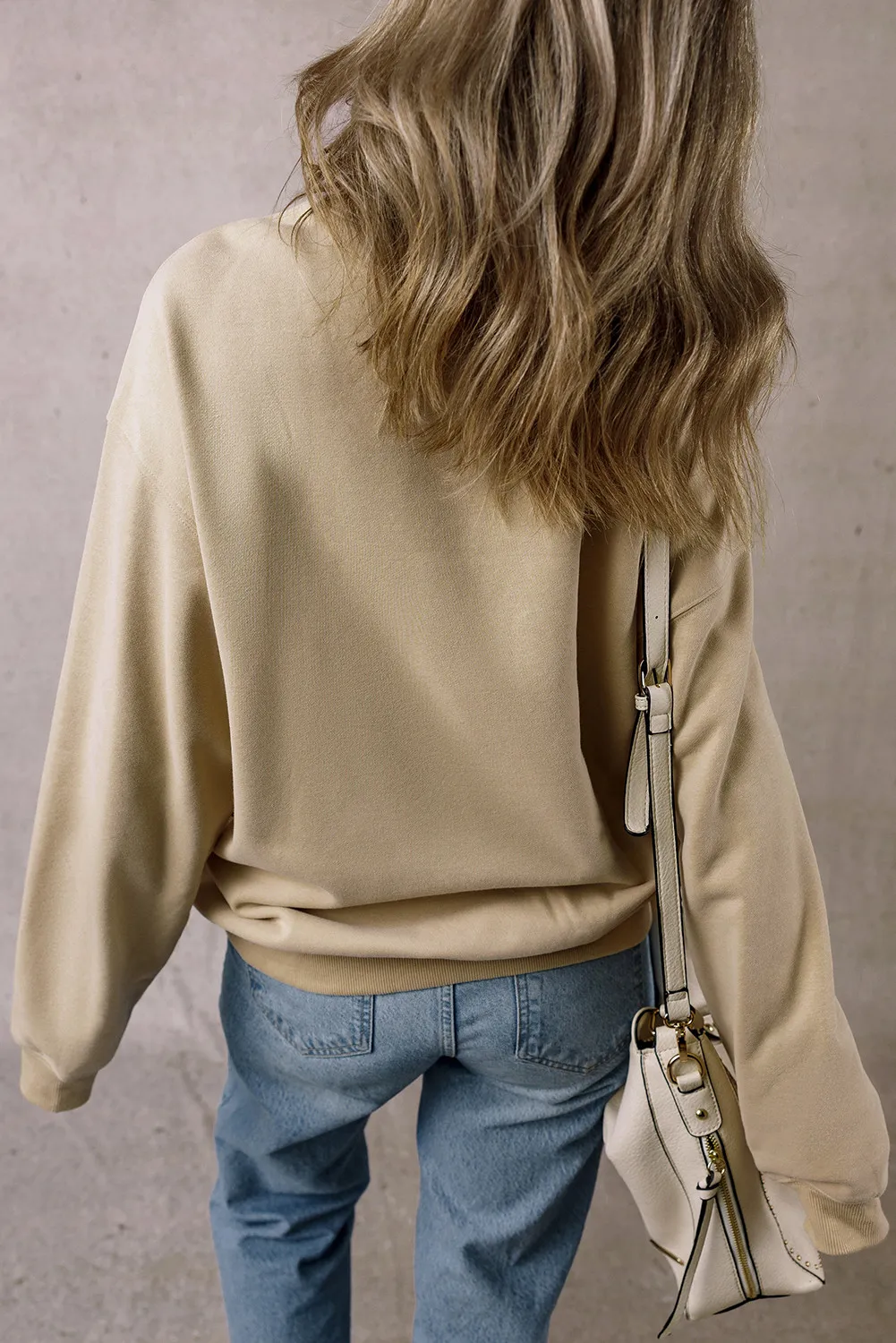 THANKFUL Bow Round Neck Long Sleeve Sweatshirt - Image 2