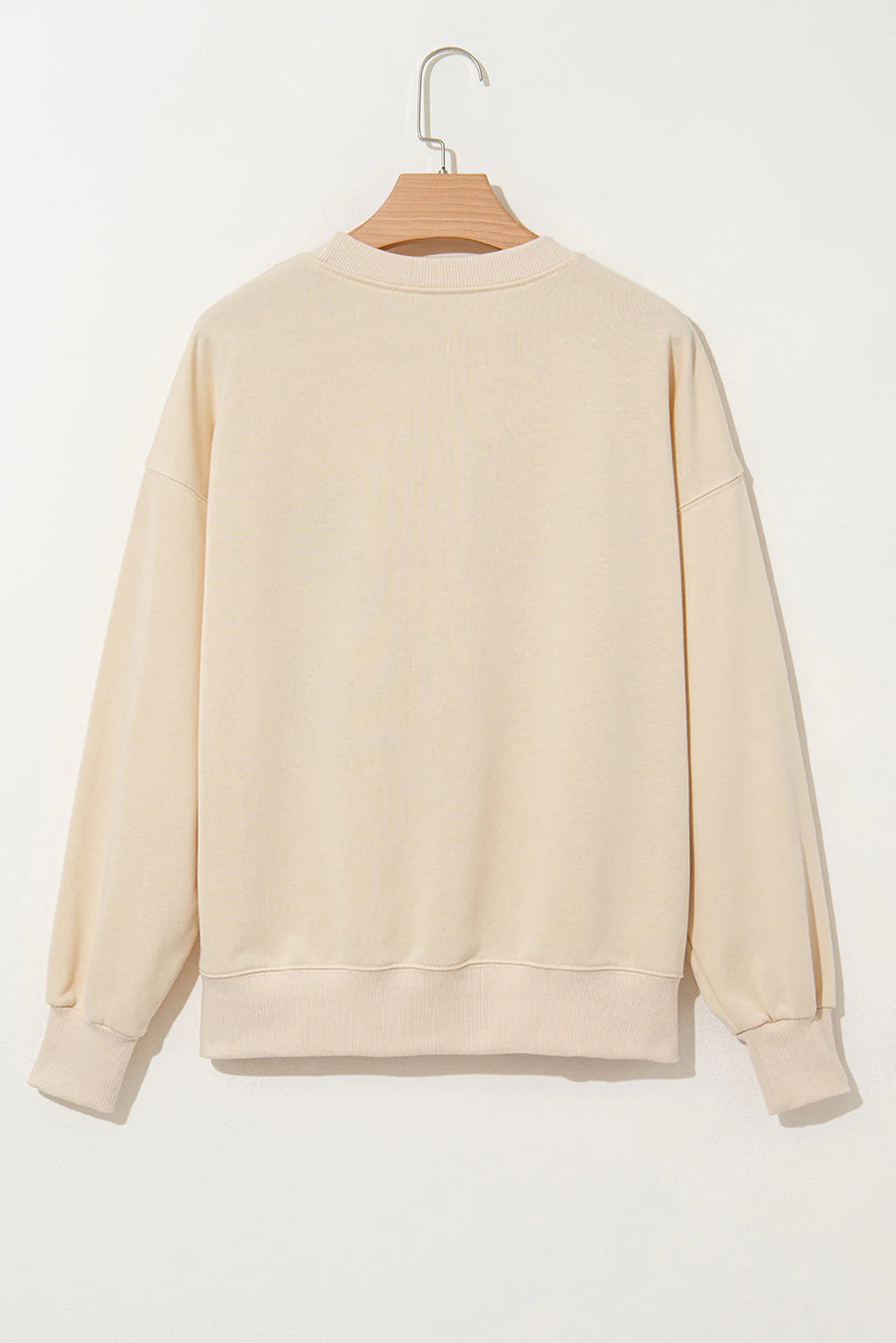 THANKS Round Neck Long Sleeve Sweatshirt - Image 5