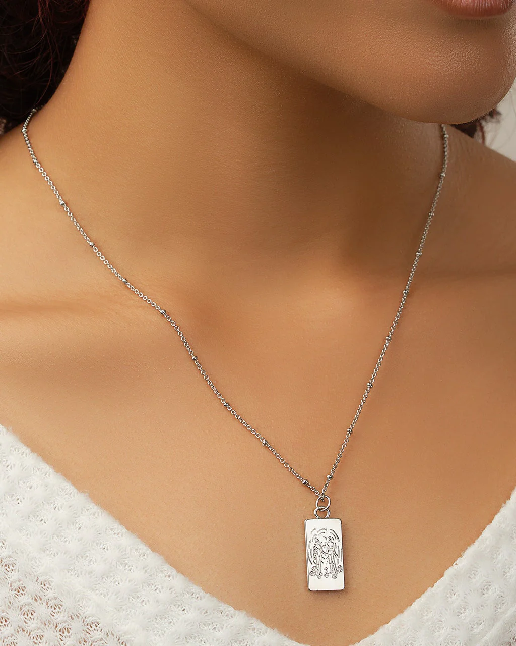 The Lovers Tarot Card Necklace by Sterling Forever - Image 2
