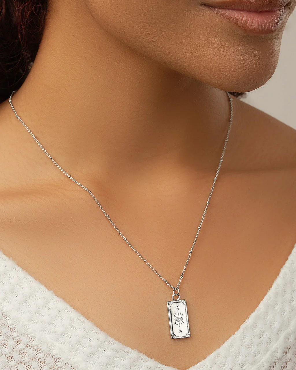 The Lovers Tarot Card Necklace by Sterling Forever - Image 4