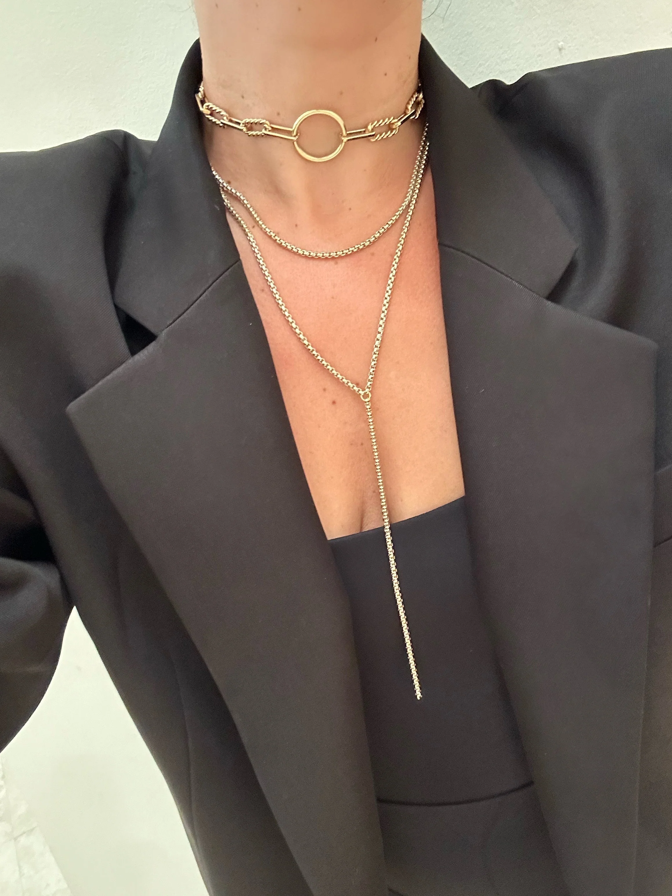 Thin Luciana Box Chain Lariat by eklexic jewelry - Image 11