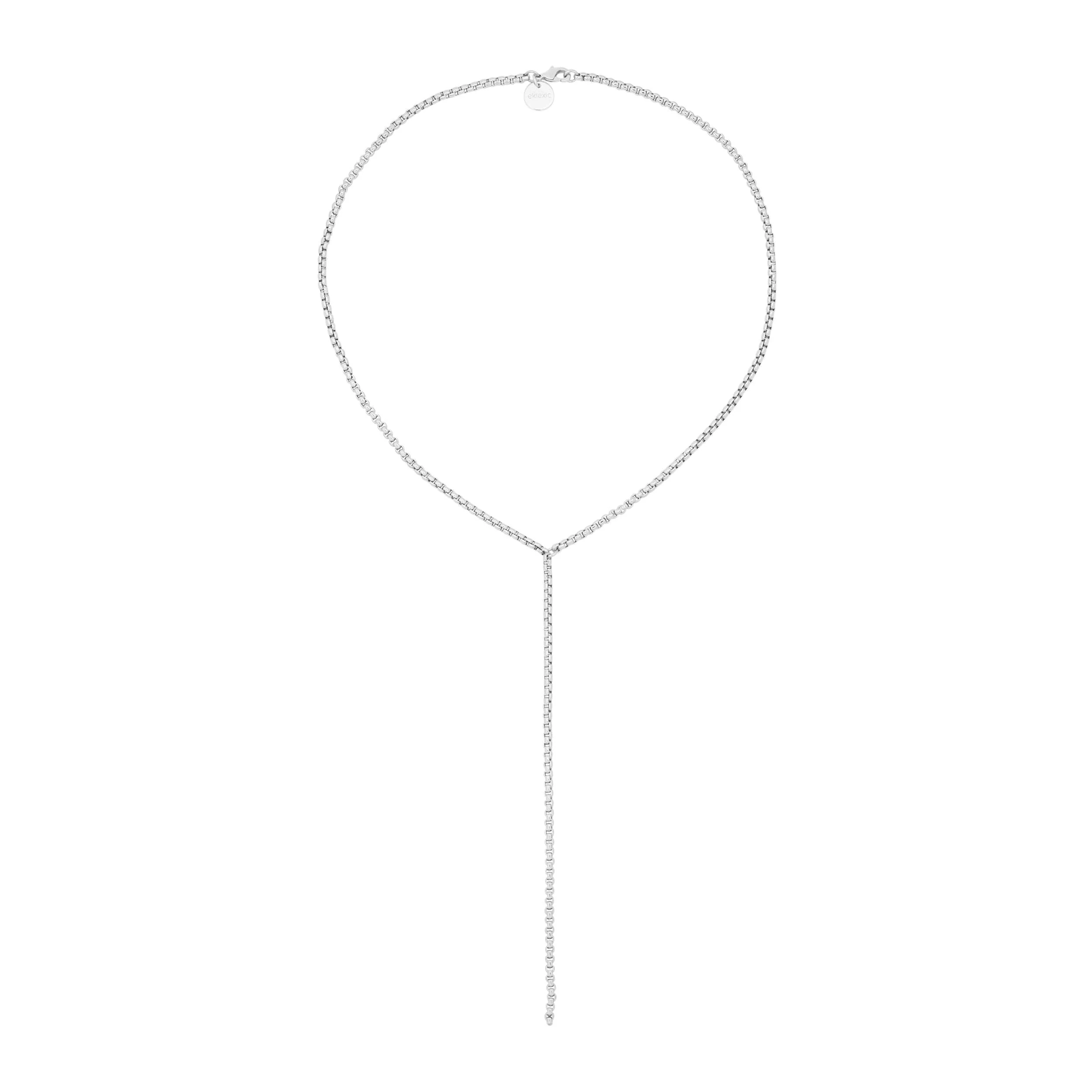 Thin Luciana Box Chain Lariat by eklexic jewelry - Image 6