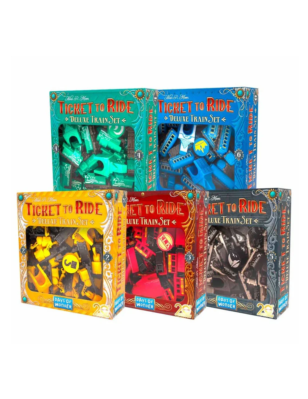 Ticket to Ride: 20th Anniversary Deluxe Train Set Bundle - 5 Sets + Bonus Promo Set - Image 3