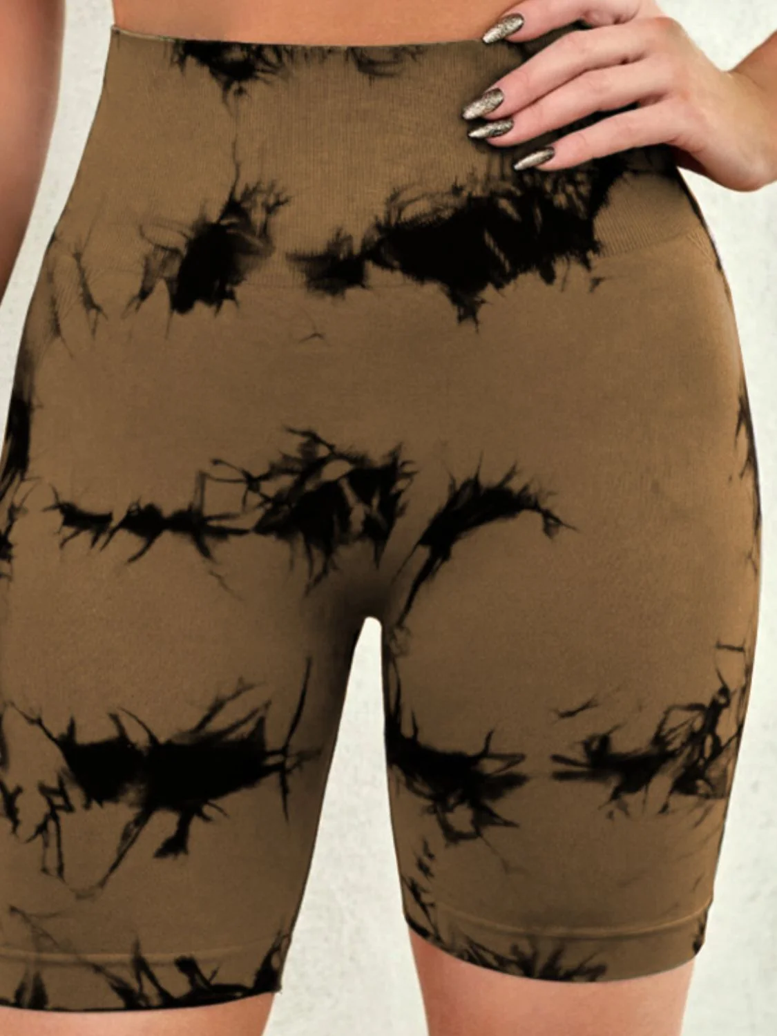 Tie-Dye High Waist Active Shorts - Image 16